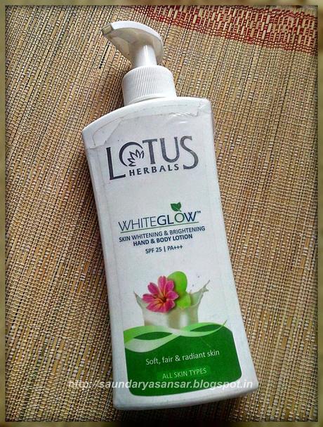 Lotus Herbals Whiteglow Skin Whitening and Hand & Body Lotion- Spf 20/PA+++...Review