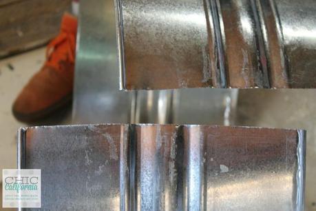 split galvanized bucket