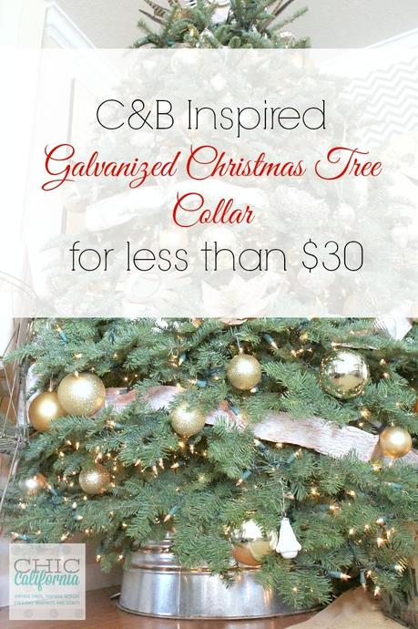 C&B Inspired Galvanized Christmas Tree Collar