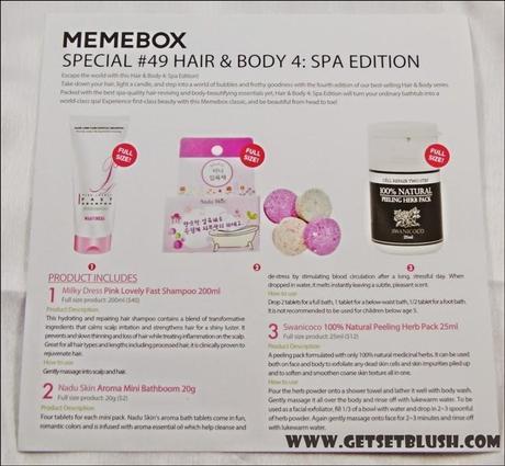 Memebox #49 Hair & Body #4: SPA Edition - Unboxing and Mini Reviews Memebox #49 Hair & Body #4: SPA Edition - Unboxing and Mini Reviews