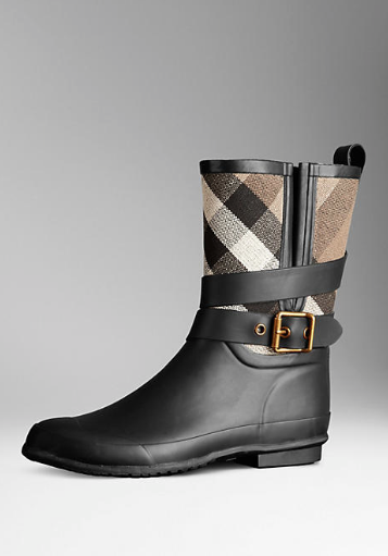 Burberrys Check Belted Rain Boots womens fashion Burberrys Check Belted Rain Boots womens fashion
