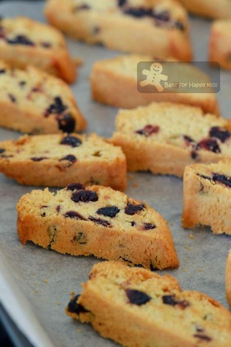 Dried Cranberry White Chocolate Biscotti