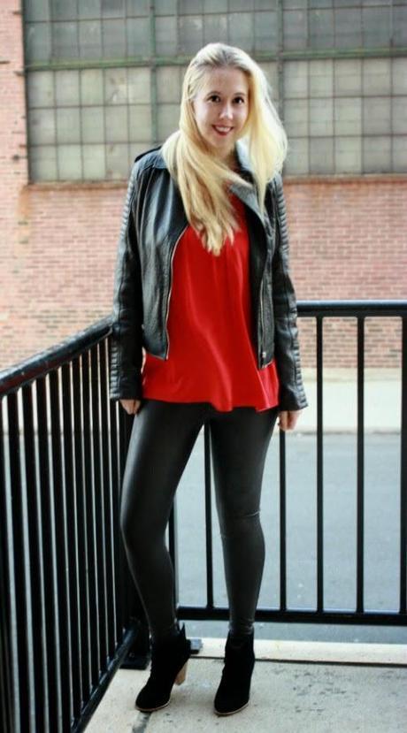 Outfits, Holiday Party Outfit, #MomentsofChic, Piperlime, 424 Fifth, Boston Fashion, Boston Fashion Blog, Holiday Party Style, Casual Winter Style, How To Wear Red