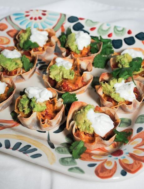 A Healthy Appetizer – Mexican Bean and Salsa Wonton Cups