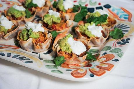 Healthy Appetizer Mexican Appetizers Filled with Beans and Salsa