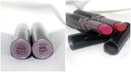 Oriflame The ONE Colour Unlimited Lipstick - (Shade - Violet Extreme & Forever Plum): Review, Swatch, LOTD