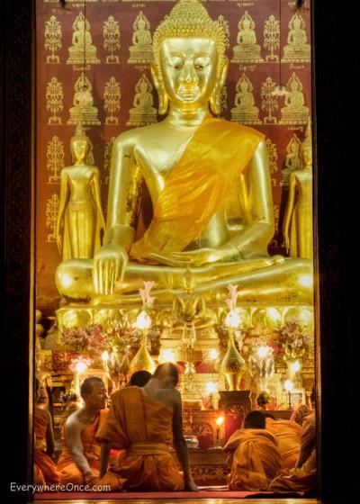 Buddhists Praying in Luang Prabang