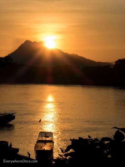 Luang Prabang Sunset over the Mekong