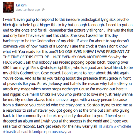 Lil Kim ClapsBack To K. Michelle