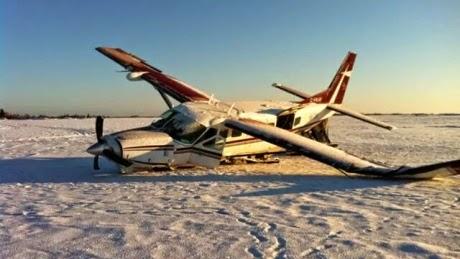 Air Tindi Caravan forced to land on frozen lake after flying into icing conditions