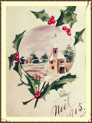 French Christmas Postcard