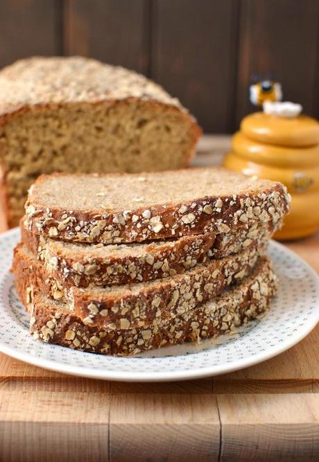 No Knead Honey Oat Bread