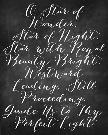 Star of Wonder Christmas Printable