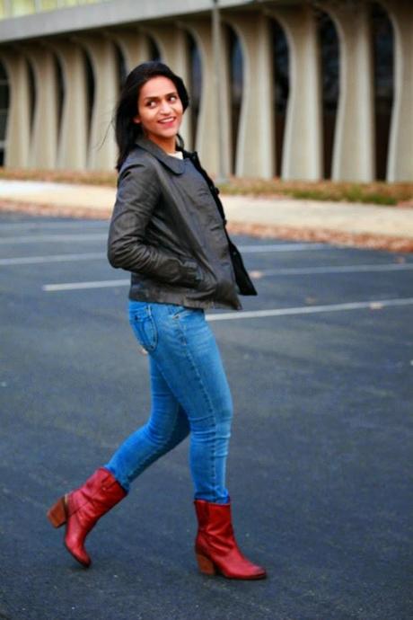 Jacket - Fossil Sweater - From India  Boots - Lucky Brand Gloves - SAKS Tanvii.com