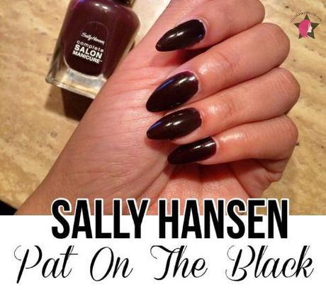 pat on the black Sally Hansen complete manicure swatch