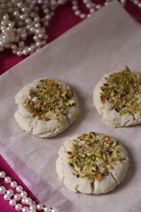 Pistachio Rosewater Sugar Cookies {Vegan}