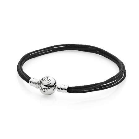 pandora black multistring bracelet womens fashion 