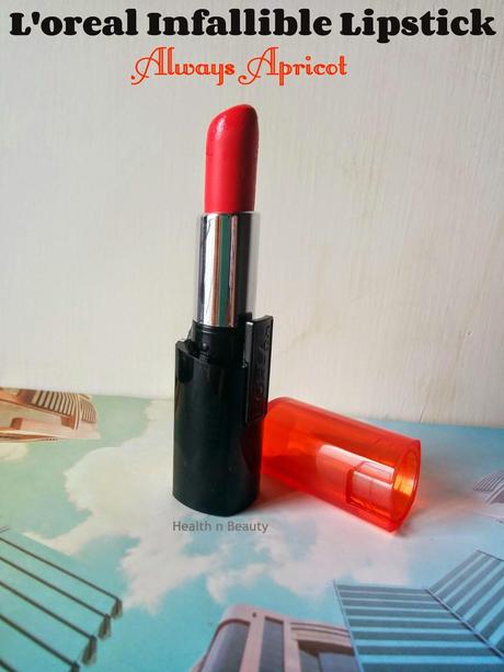 #Loreal Infallible Le Rouge #Lipstick #AlwaysApricot - Review & #FOTD