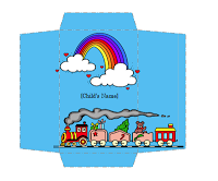 Image: free Money envelope (toy train design)