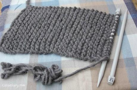 ombre color block scarf knitting project-4