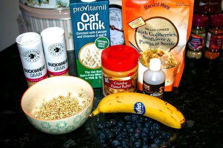 Raw buckwheat & blueberry porridge