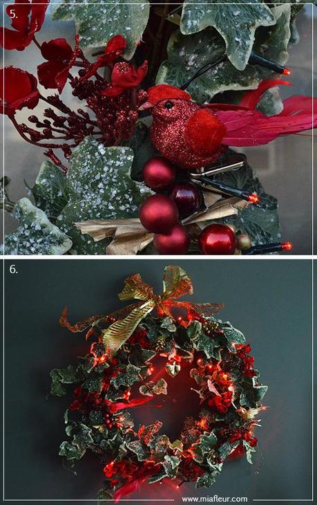 How to Decorate a Christmas Wreath- MiaFleur