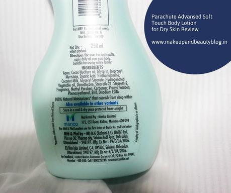 Parachute Advansed Soft Touch Body Lotion for Dry Skin Review