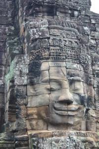 Yoga face as seen on the Bayon at Angkor