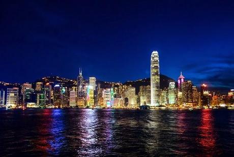 Victoria Harbor, Hong Kong at Night