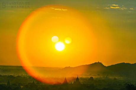 A Mickey Mouse Sunrise from Shwe San Daw Pagoda, Myanmar