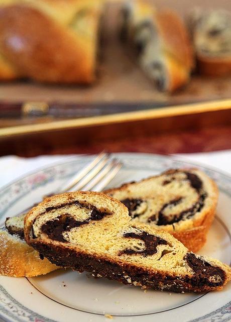 Challah filled with Chocolate
