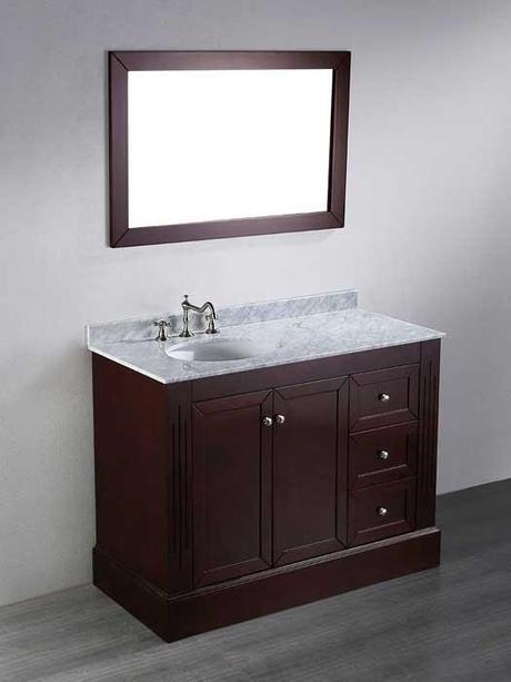 Caroni Modern Bathroom Vanity with Marble Top