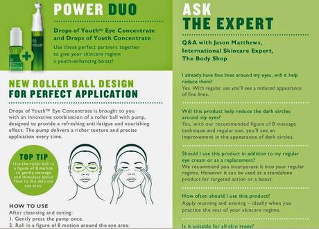 The Body Shop Drops of Youth Eye Concentrate - Pictures, Price and How To Use