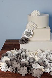 Pazzles cutter cut wedding cake paper flowers