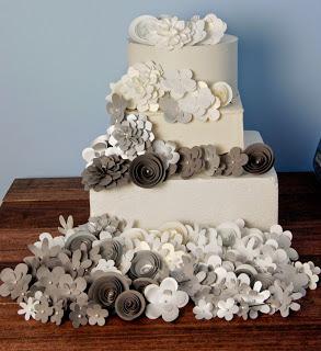 Pazzles cutter cut wedding cake paper flowers