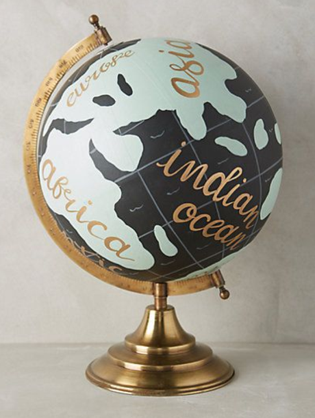 My Hand Painted Globe Knock-Off Do It Yourself Project and a Bit of Exciting Professional News