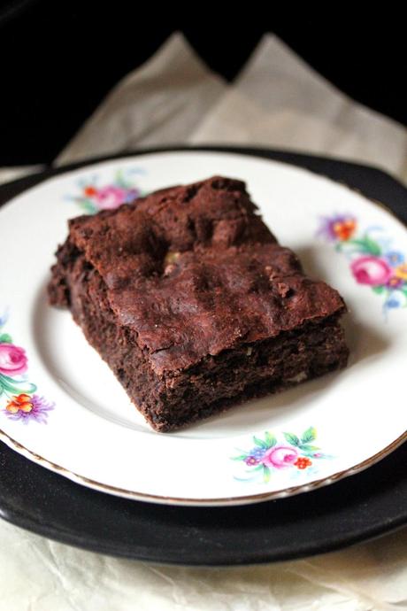 Walnut Brownies with So Delicious Mint Marble Fudge Ice Cream