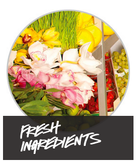 cosmetics with fresh ingredients 