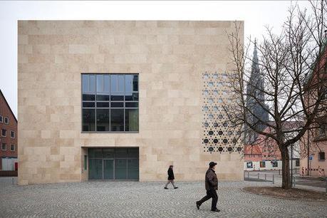 Modern religious architecture like Weinhof Synagogue exterior