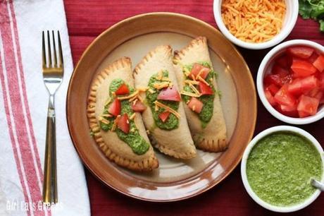 Empanadas with Jalapeño Lime Dressing from Girl Eats Greens
