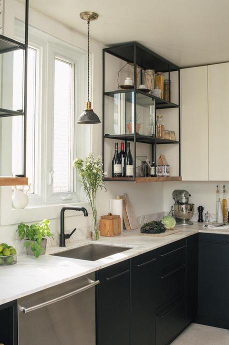 Montreal kitchen with IKEA cabinet hack