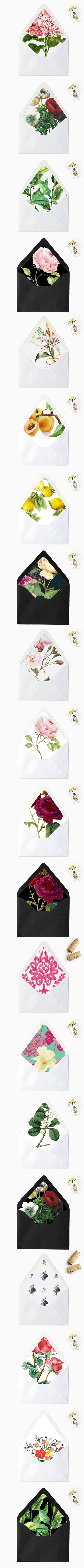 Black Ink Studio - Printable Wedding Envelope Liners