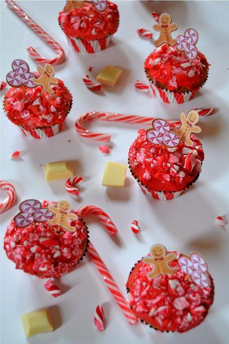 White Chocolate Cupcakes with Salted Peppermint Frosting