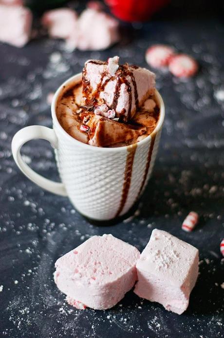 Peppermint Marshmallows With Nutella Hot Chocolate