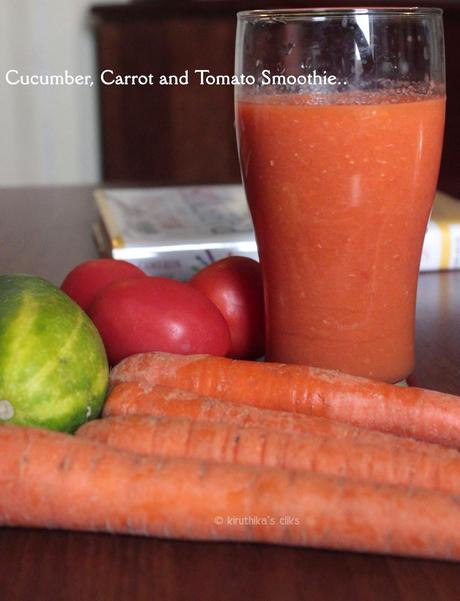 Cucumber, Carrot and Tomato Smoothie...