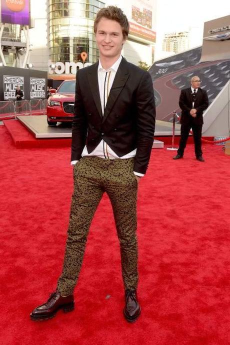 ansel elgort 2014 american music celebrity fashion 