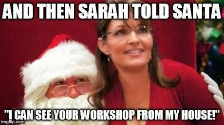 Palin sees Santa from her house