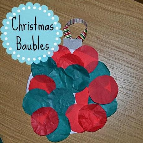 Day 48: Tissue paper baubles