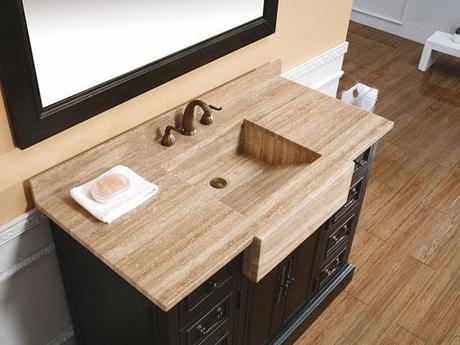 Cerenova Integrated Travertine Sink Vanity