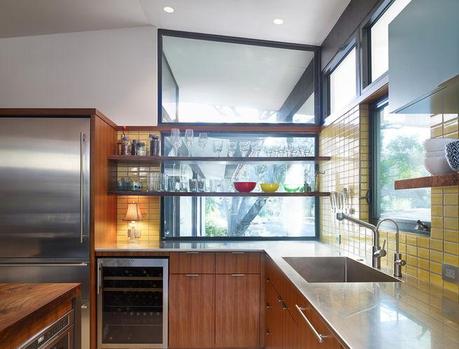 a close up of the renovated kitchen